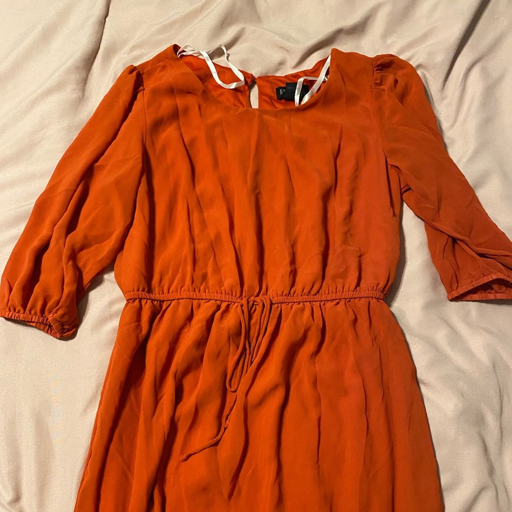 Orange business casual dress